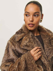 Ellie Faux Fur Coat - Teddy