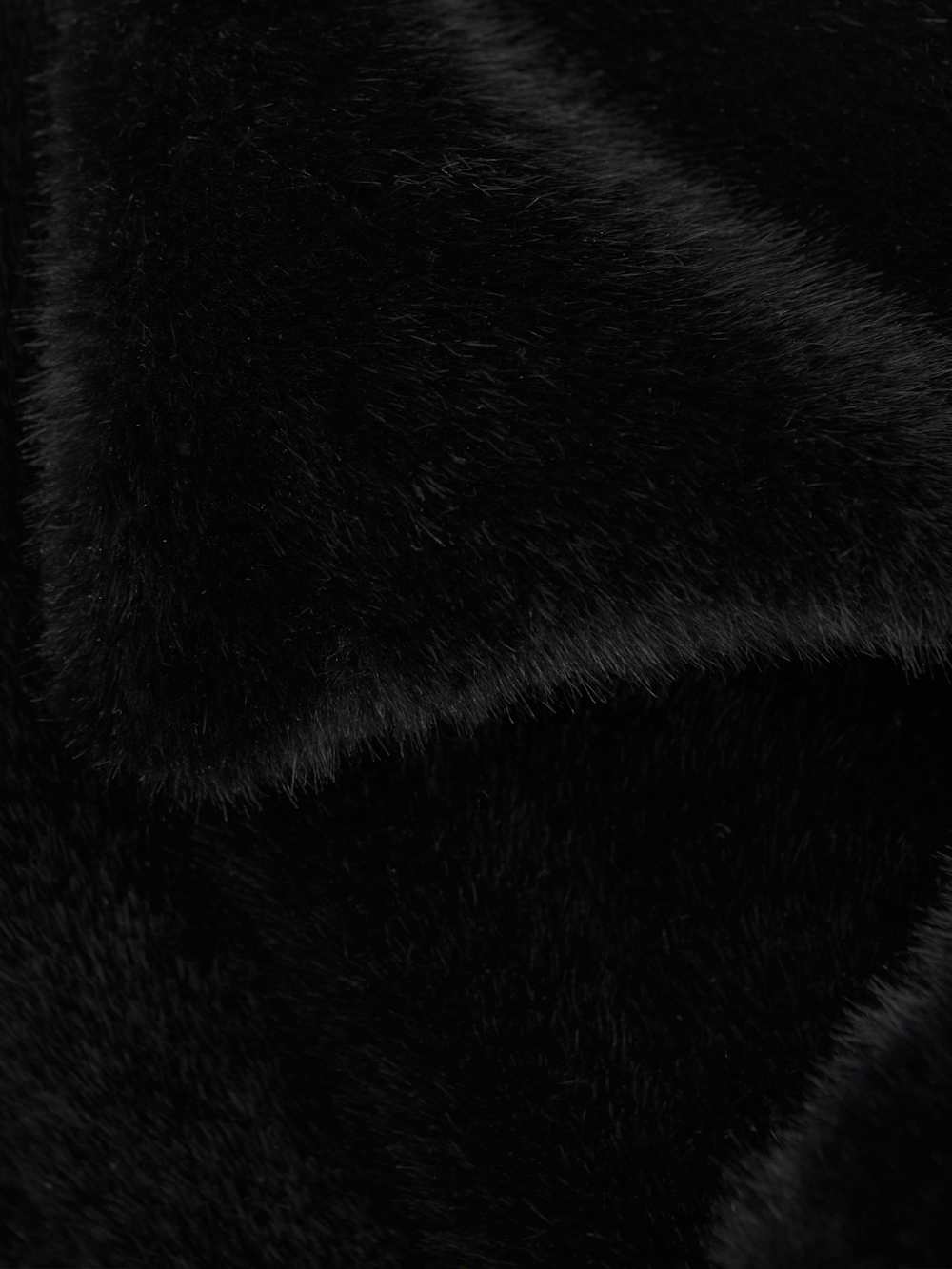 Chloe Faux Fur Oversized Coat - Black