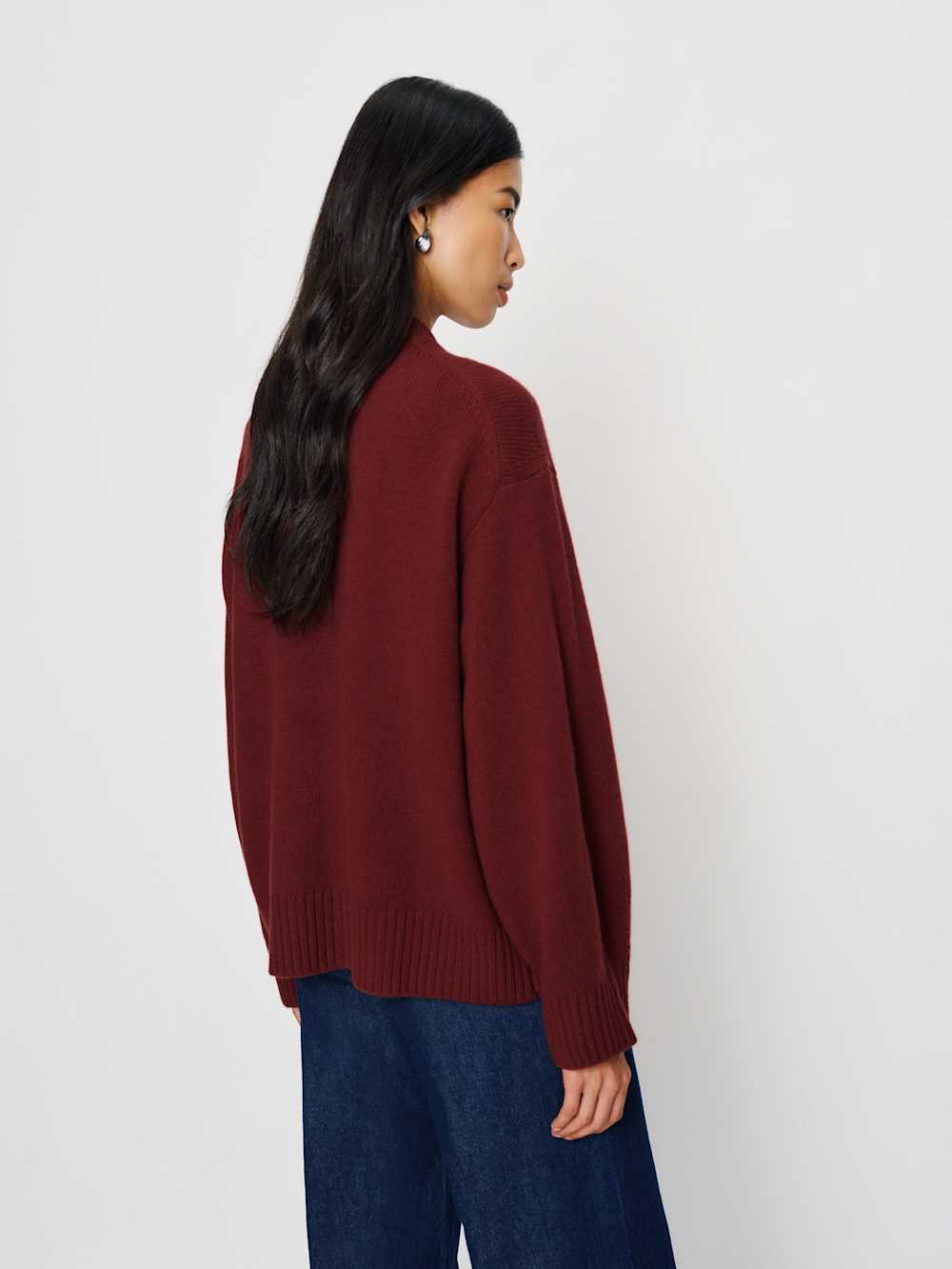Cove Cashmere Oversized Crew - Chianti