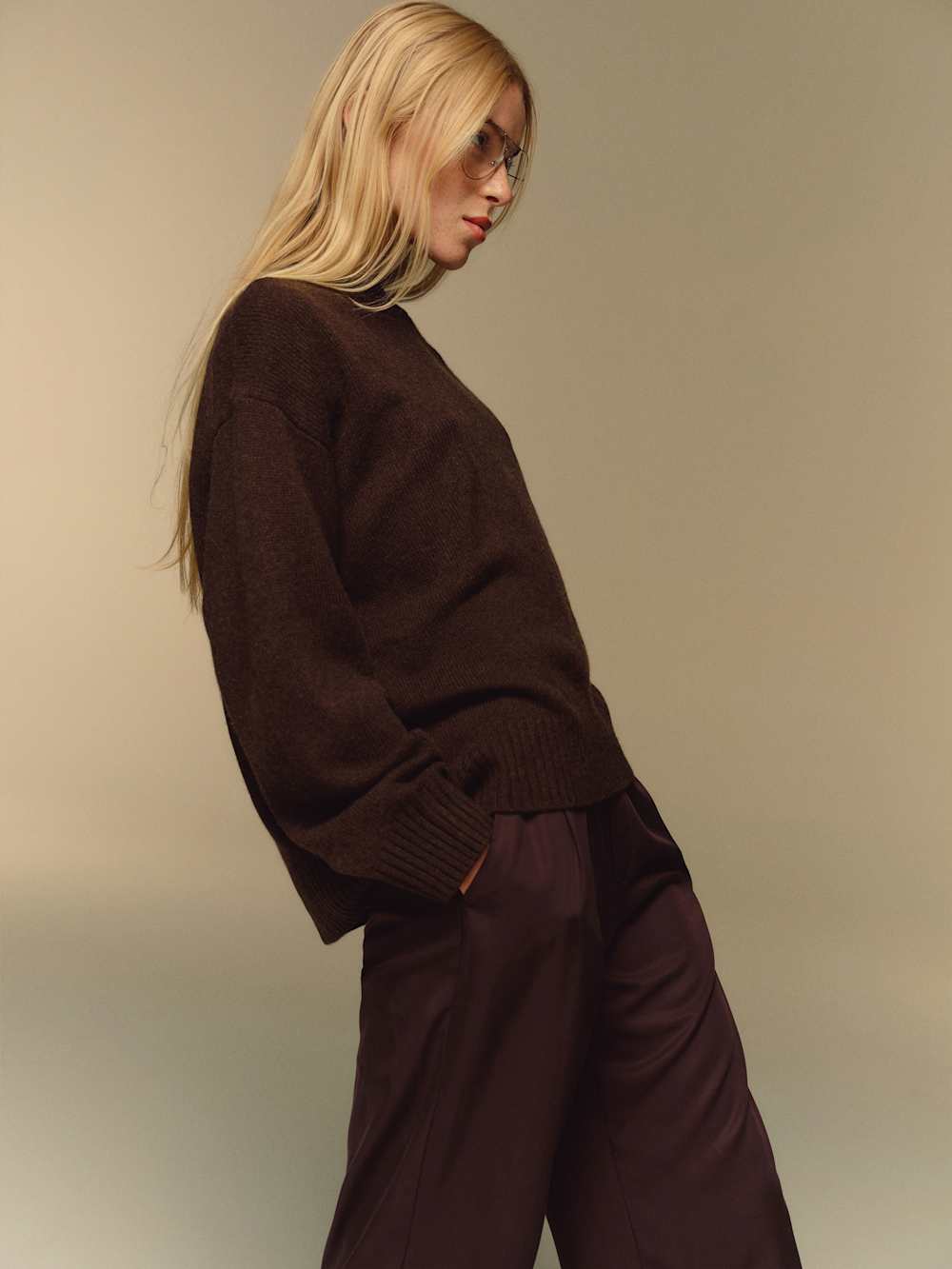 Cove Cashmere Oversized Crew - Compost