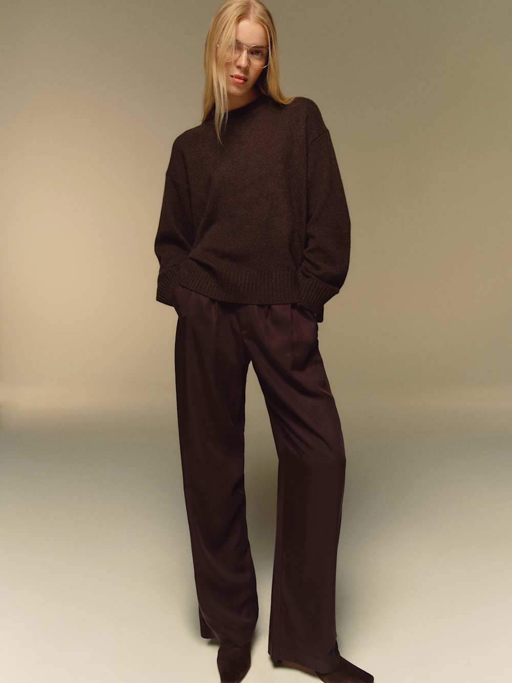 Cove Cashmere Oversized Crew - Compost