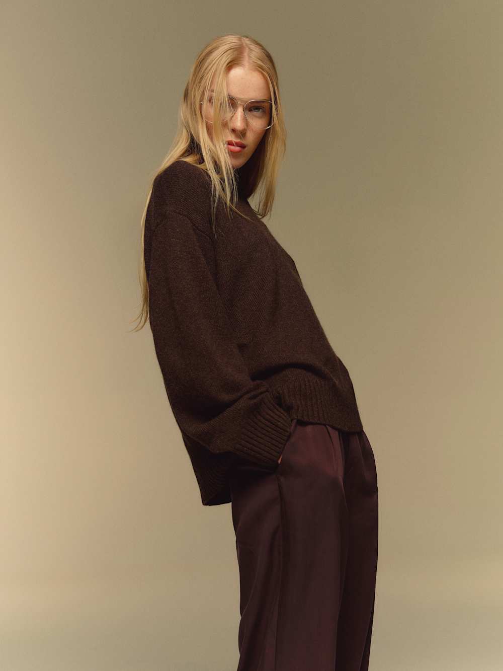 Cove Cashmere Oversized Crew - Compost