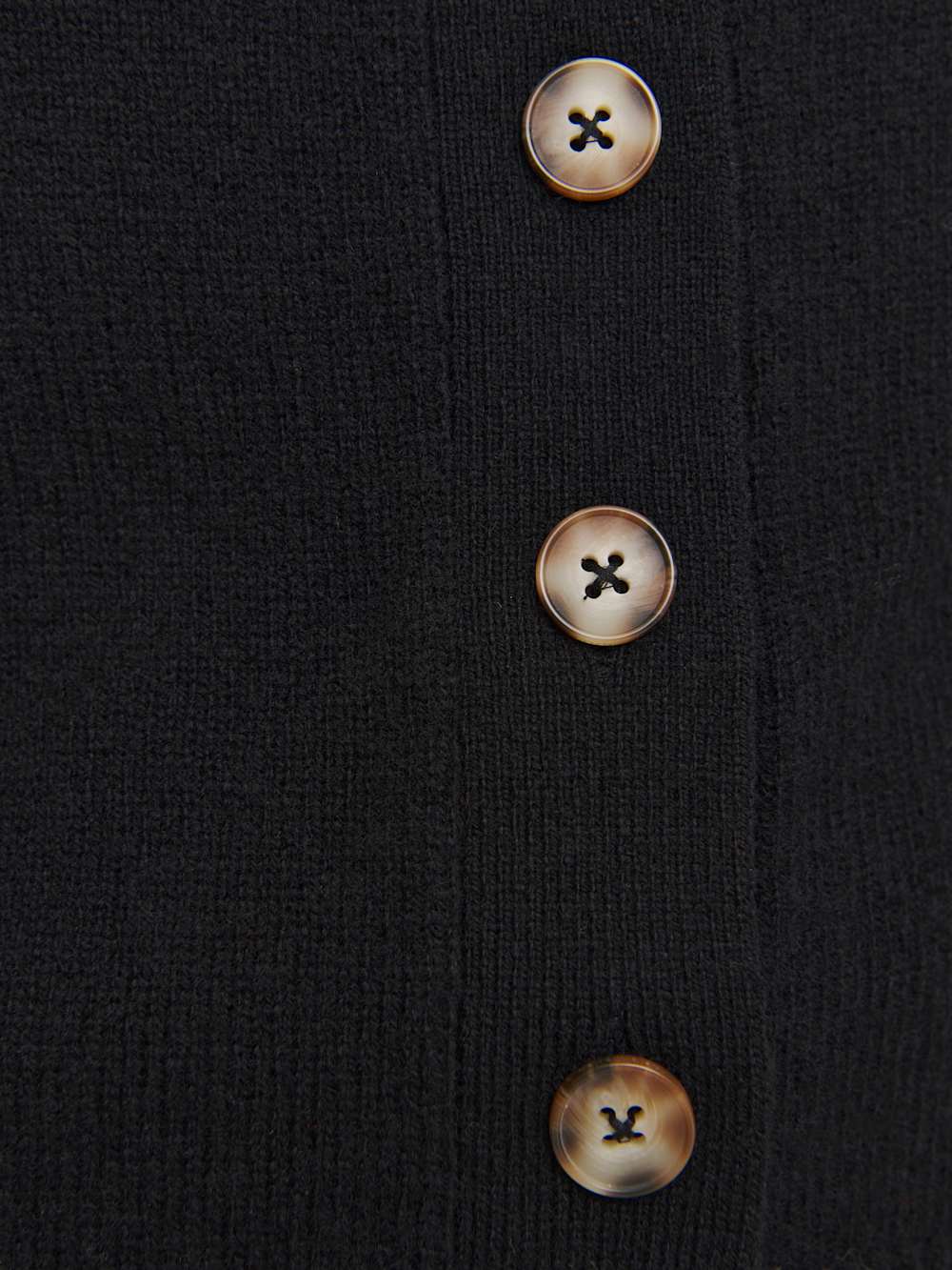 Karina Regenerative Wool Scoop Neck Cardigan - Black