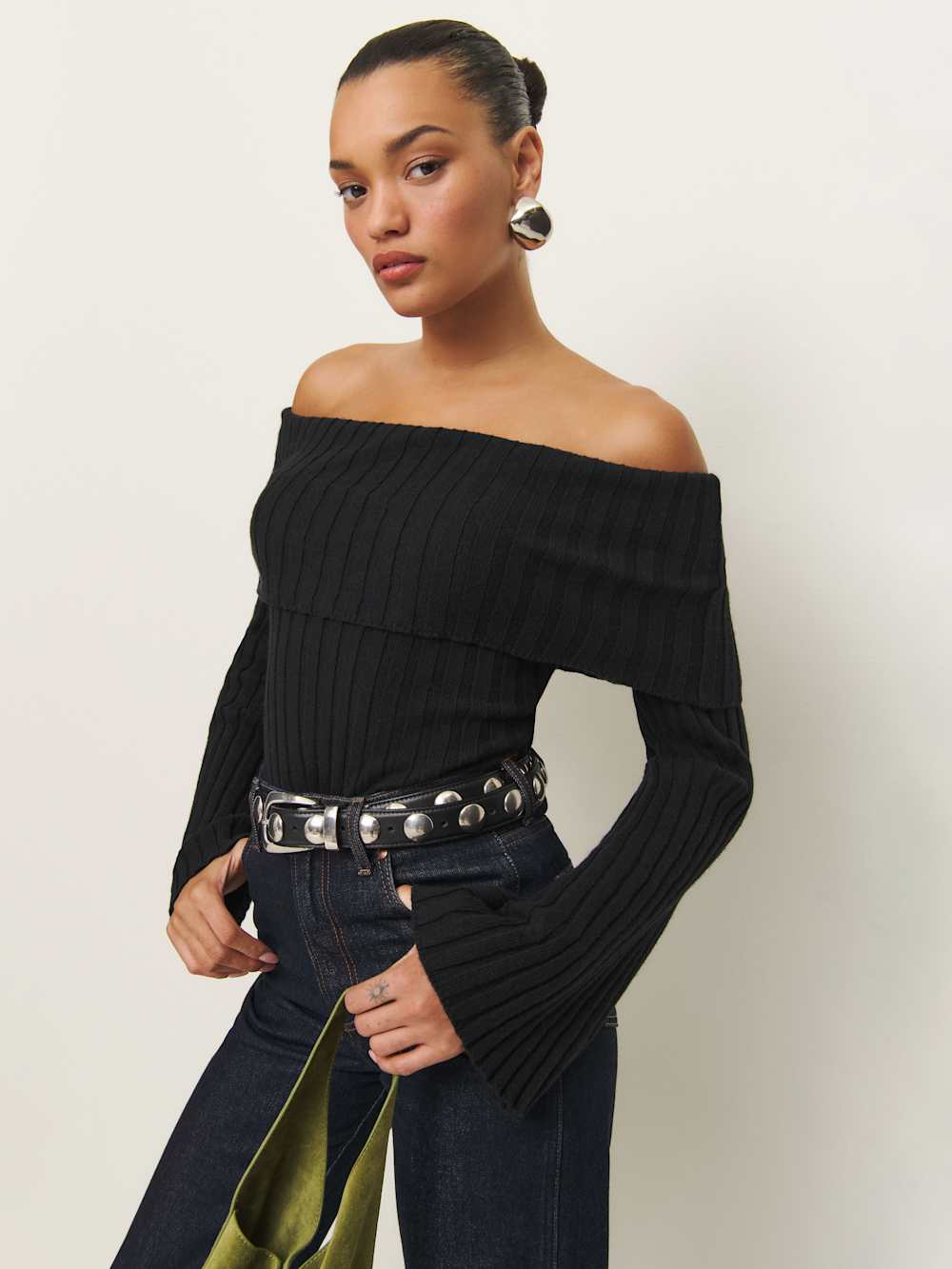 Lana Cashmere Blend Sweater - Black