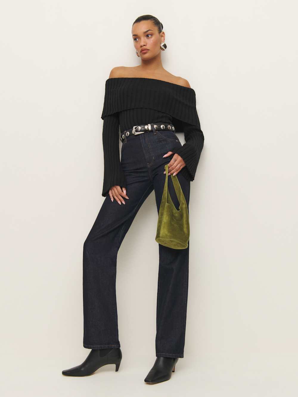 Lana Cashmere Blend Sweater - Black