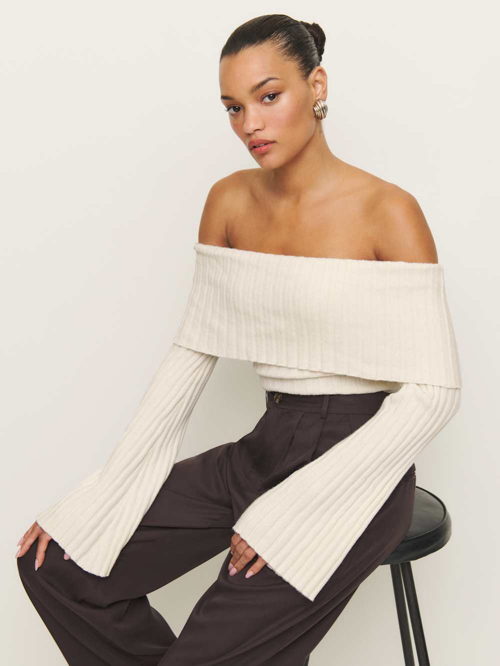 Lana Cashmere Blend Sweater - Gossamer
