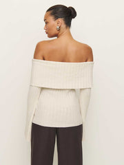 Lana Cashmere Blend Sweater - Gossamer