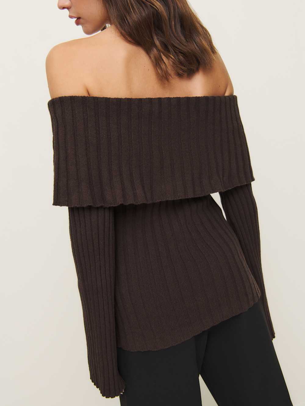 Lana Cashmere Blend Sweater - Black Bean