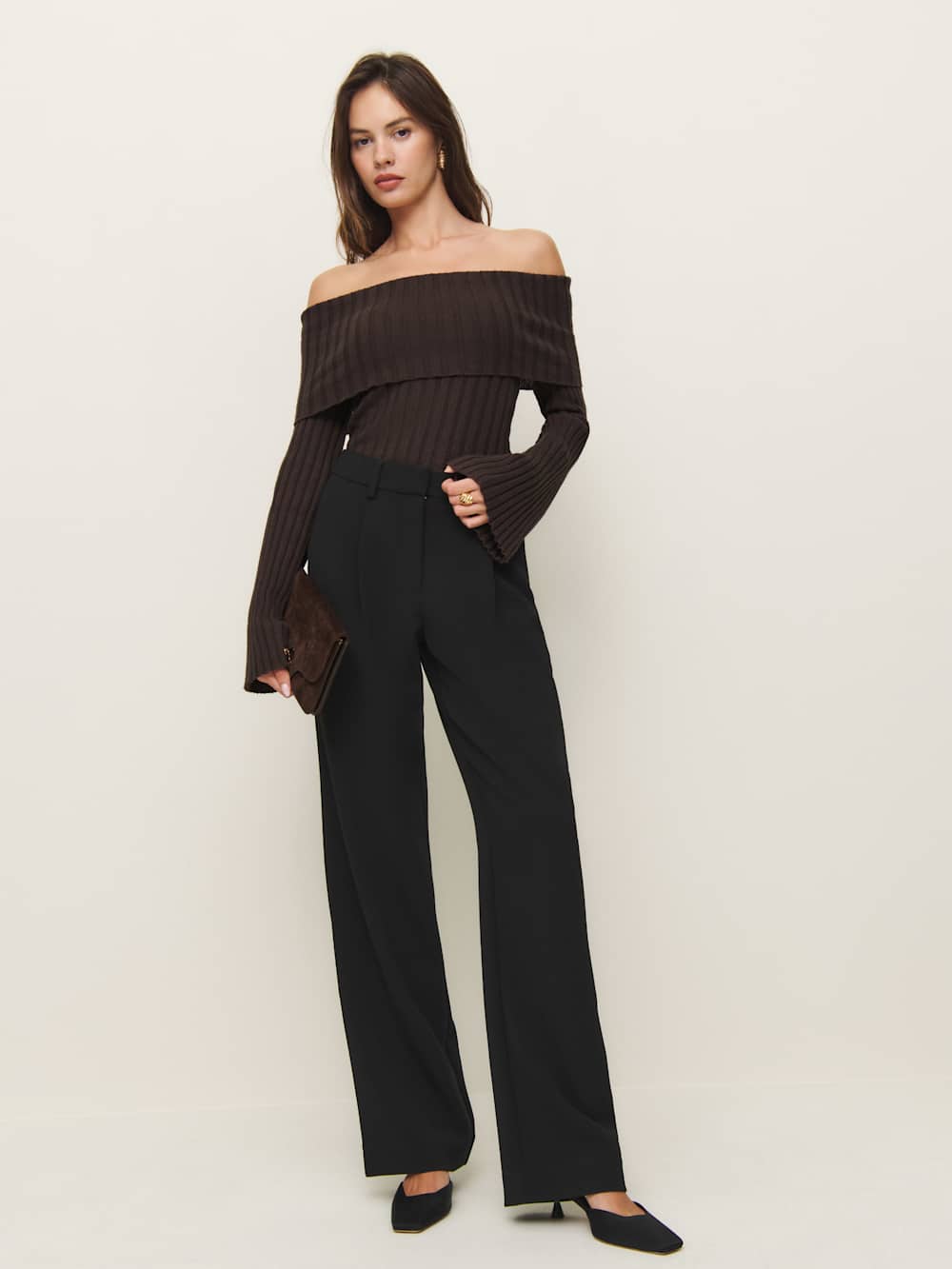Lana Cashmere Blend Sweater - Black Bean