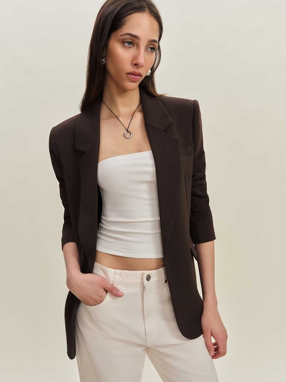 Parker Oversized Blazer - Mole