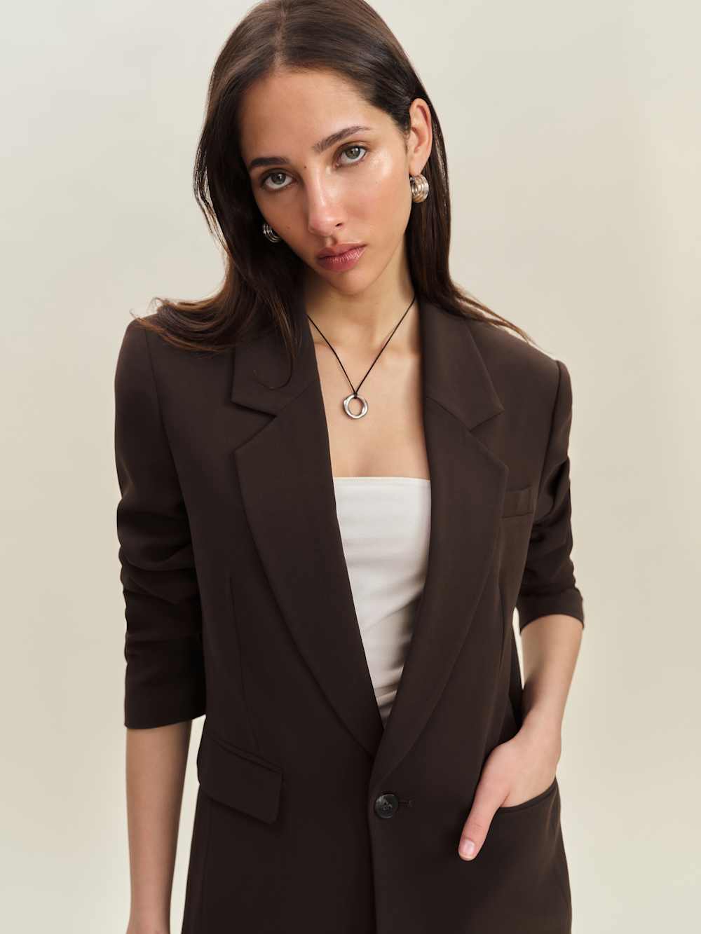 Parker Oversized Blazer - Mole