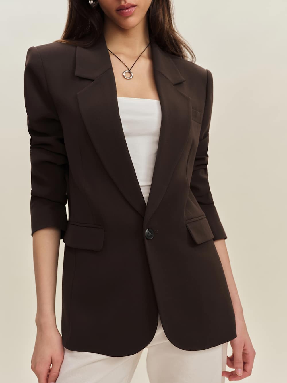 Parker Oversized Blazer - Mole