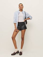 Veda Rory Leather Short - Black