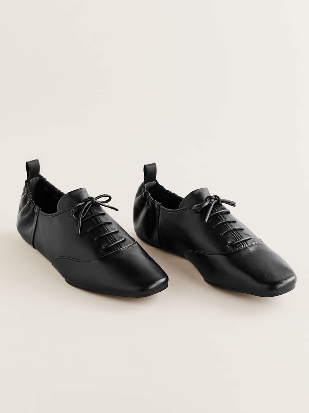 Marie Lace-up Oxford - Black Leather