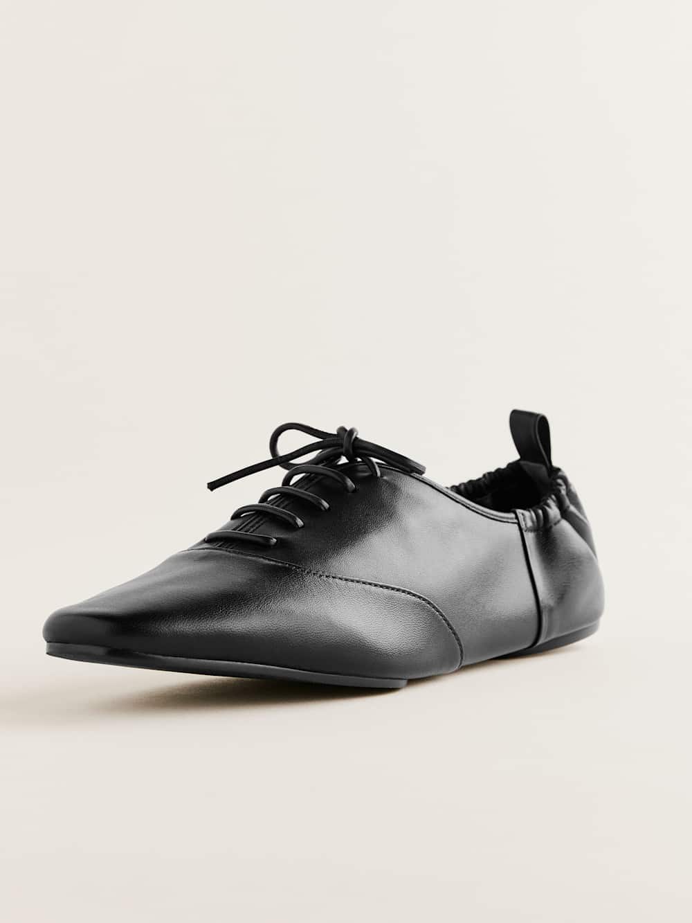 Marie Lace-up Oxford - Black Leather