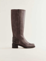 Frances Knee High Boot - Distressed Brown