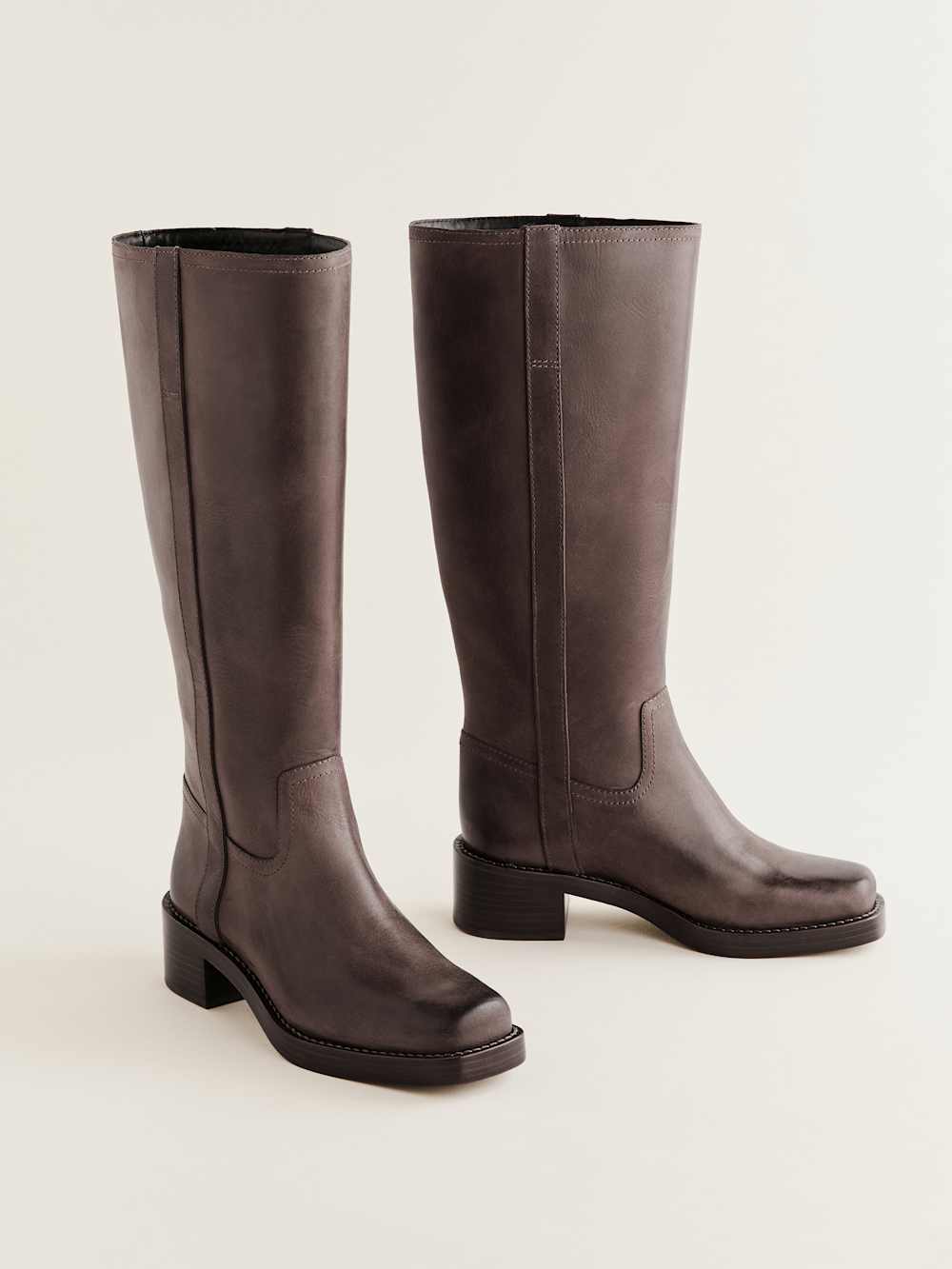 Frances Knee High Boot - Distressed Brown