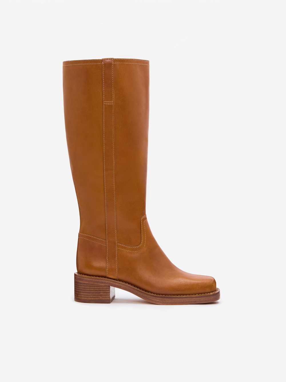 Frances Knee High Boot - Whiskey Leather