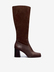 Frederique Knee High Boot - Oak Suede