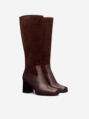 Frederique Knee High Boot - Oak Suede