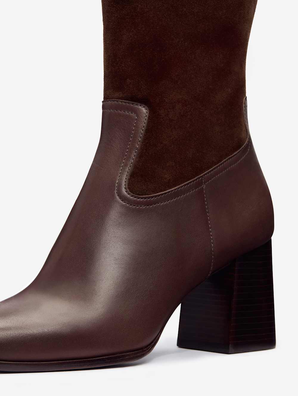 Frederique Knee High Boot - Oak Suede