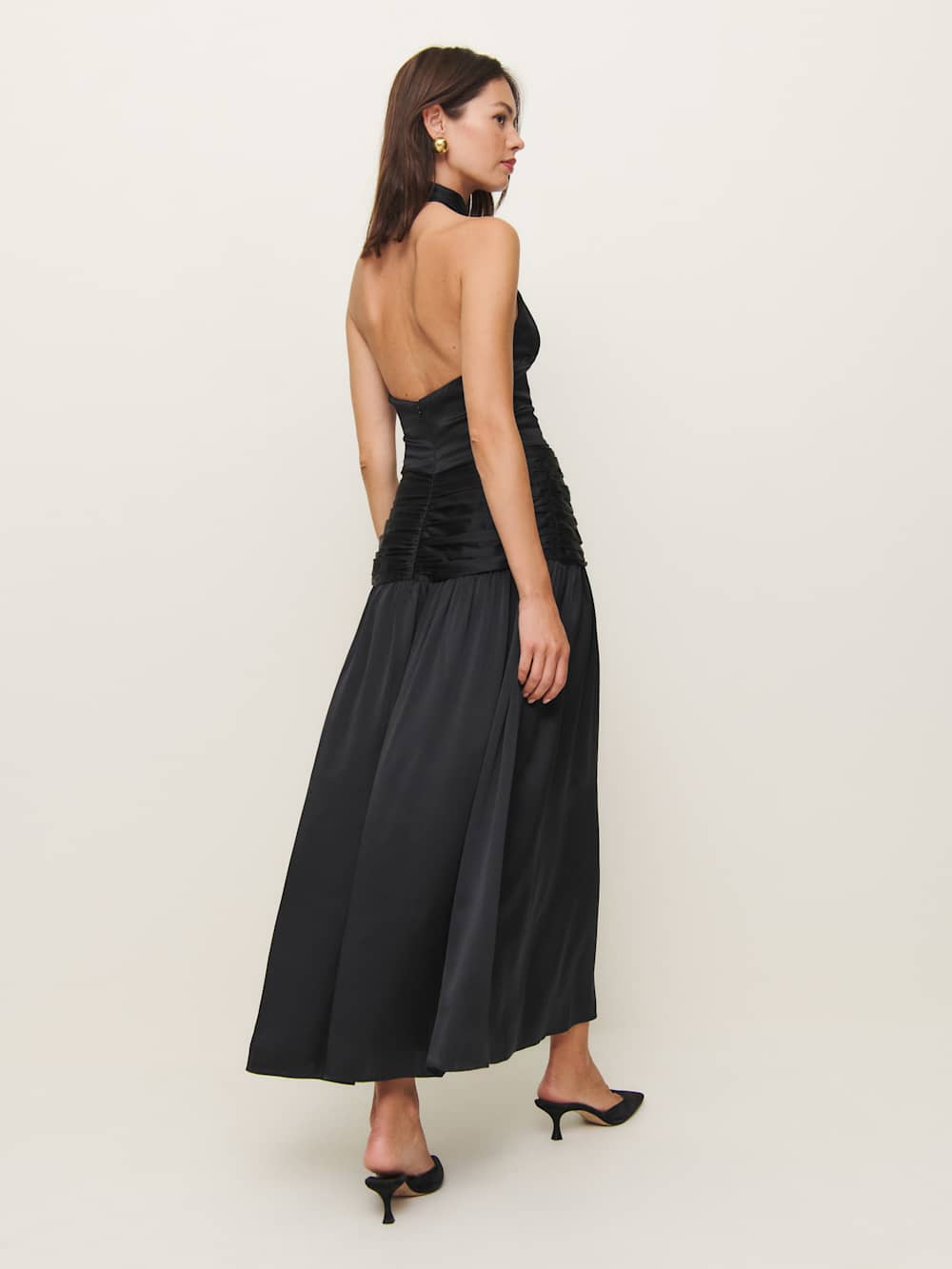 Petites Zaria Silk Dress - Black