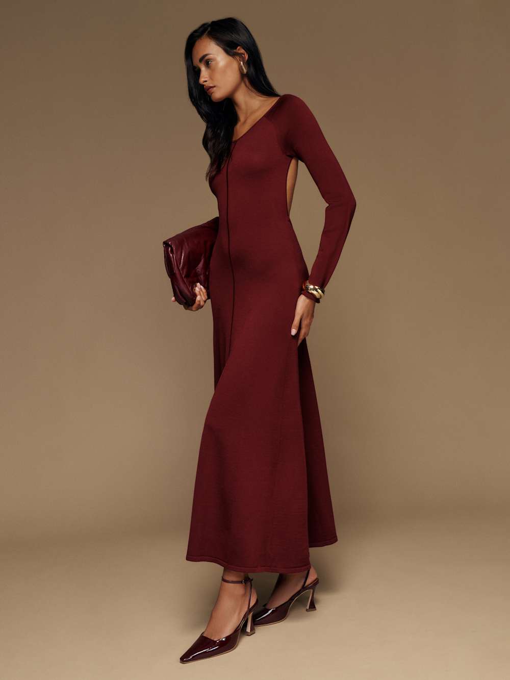 Livia Regenerative Merino Sweater Dress - Chianti
