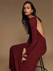 Livia Regenerative Merino Sweater Dress - Chianti