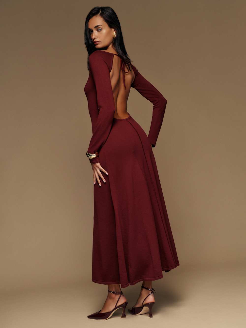 Livia Regenerative Merino Sweater Dress - Chianti