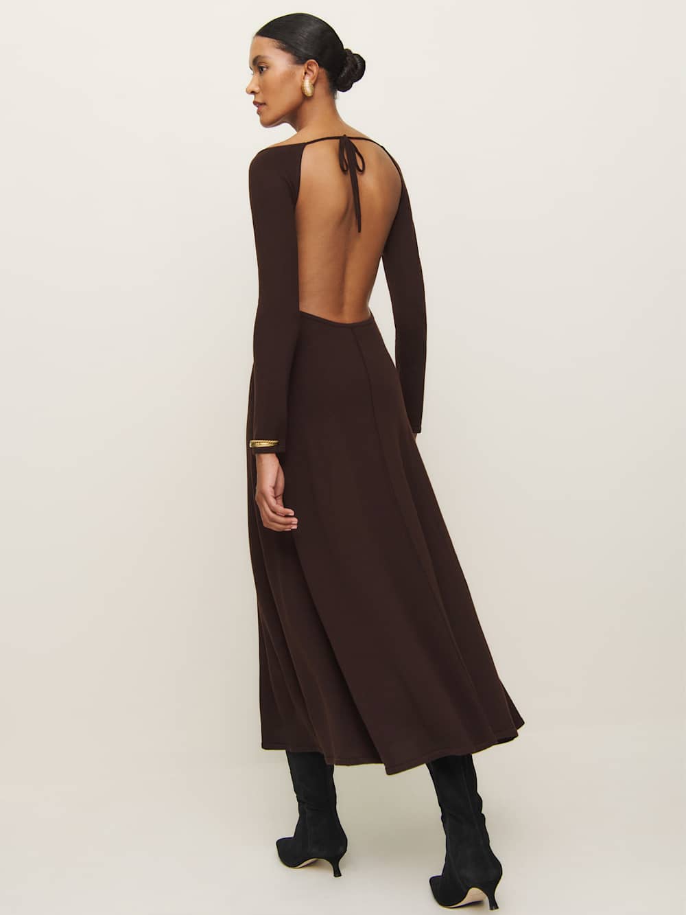Livia Regenerative Merino Sweater Dress - Mole