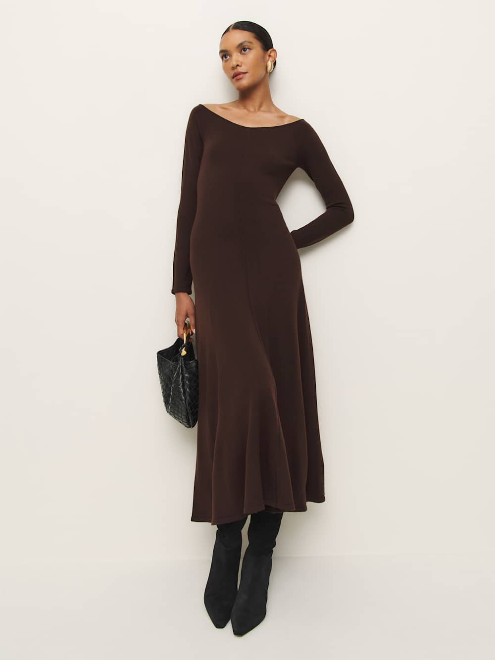 Livia Regenerative Merino Sweater Dress - Mole