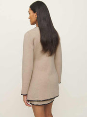 Isabelle Regenerative Wool Sweater Jacket - Linen