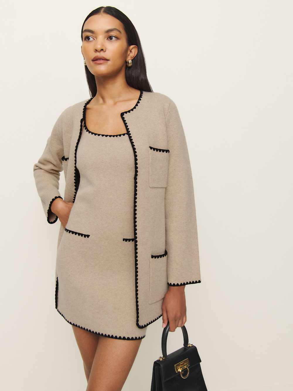 Isabelle Regenerative Wool Sweater Jacket - Linen
