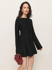 Kit Merino Sweater Dress - Black