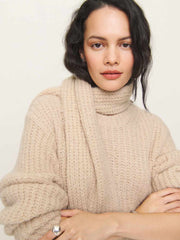 Spence Scarf Sweater - Wheat