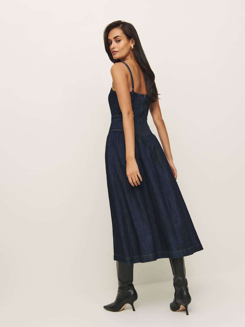 Florentina Denim Midi Dress - Liffey