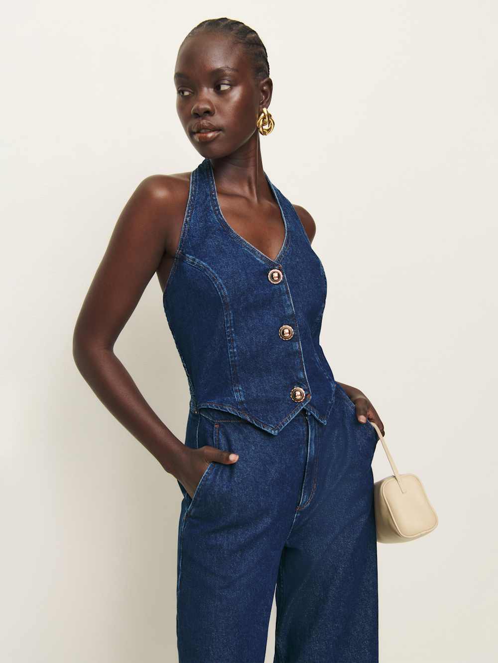 Lorenza Denim Jumpsuit - Salinas