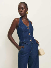 Lorenza Denim Jumpsuit - Salinas