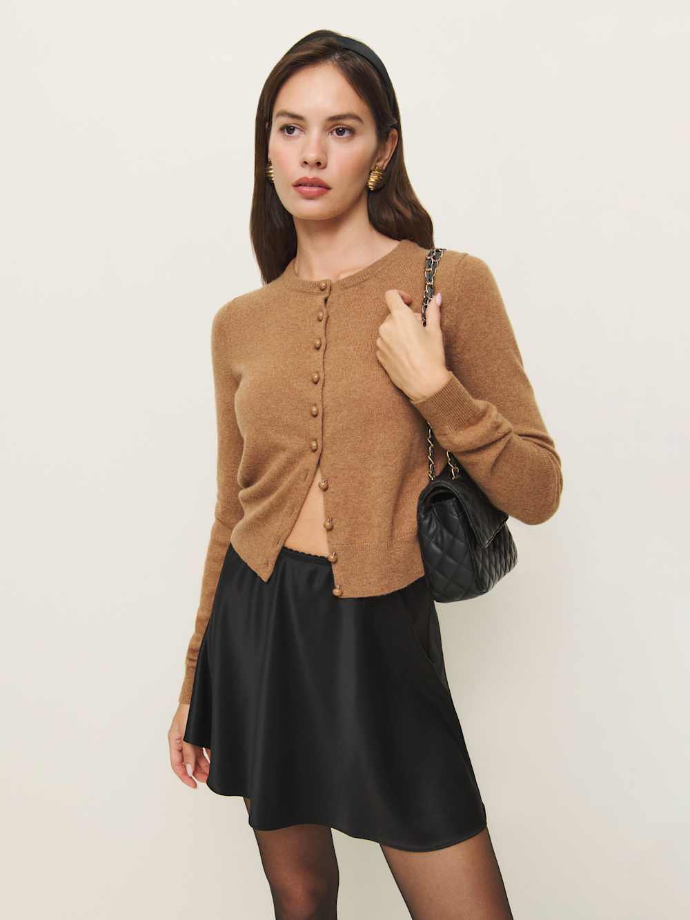Brandy Satin Skirt - Black