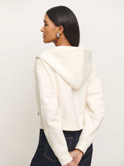 Austin Zip Up Hoodie - Fior Di Latte