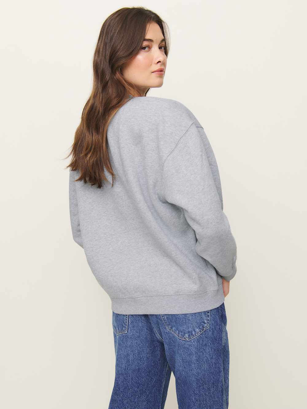Emma Classic Crewneck Sweatshirt - Heather Grey