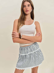 Tavia Skirt - Antibes Stripe