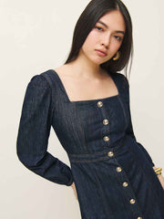 Celeste Denim Midi Dress - Liffey