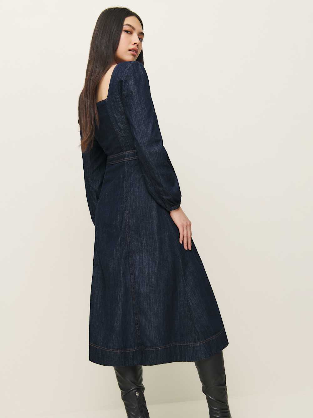 Celeste Denim Midi Dress - Liffey
