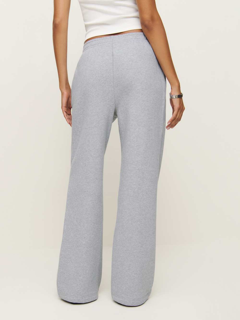 Kira Wide Leg Sweatpant - Heather Grey