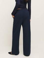 Kira Wide Leg Sweatpant - Midnight