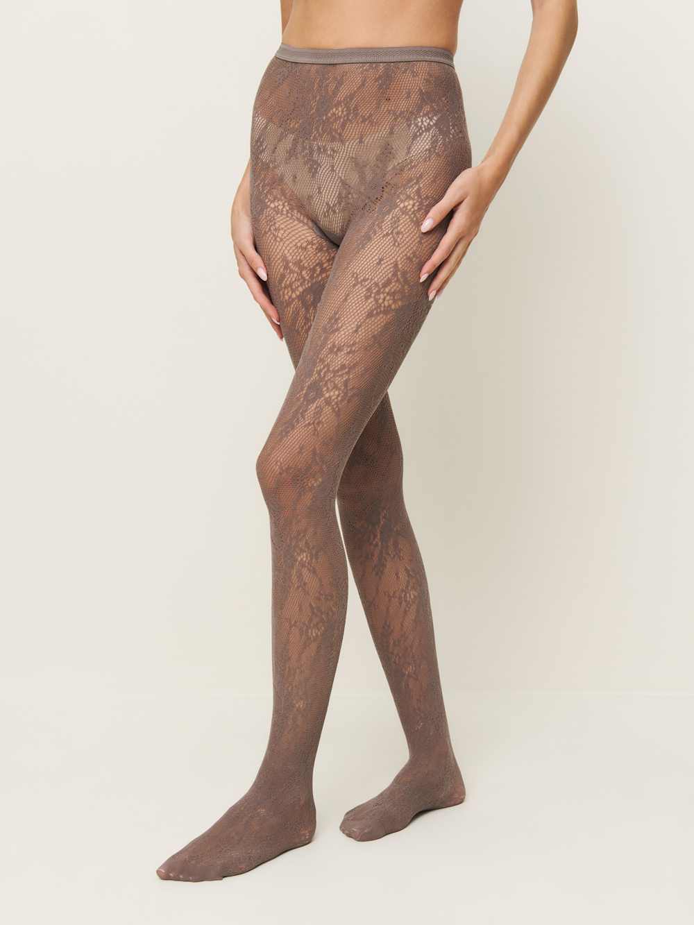 Swedish Stockings Rosa Lace Tights - Iron