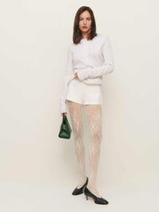 Swedish Stockings Rosa Lace Tights - Ivory