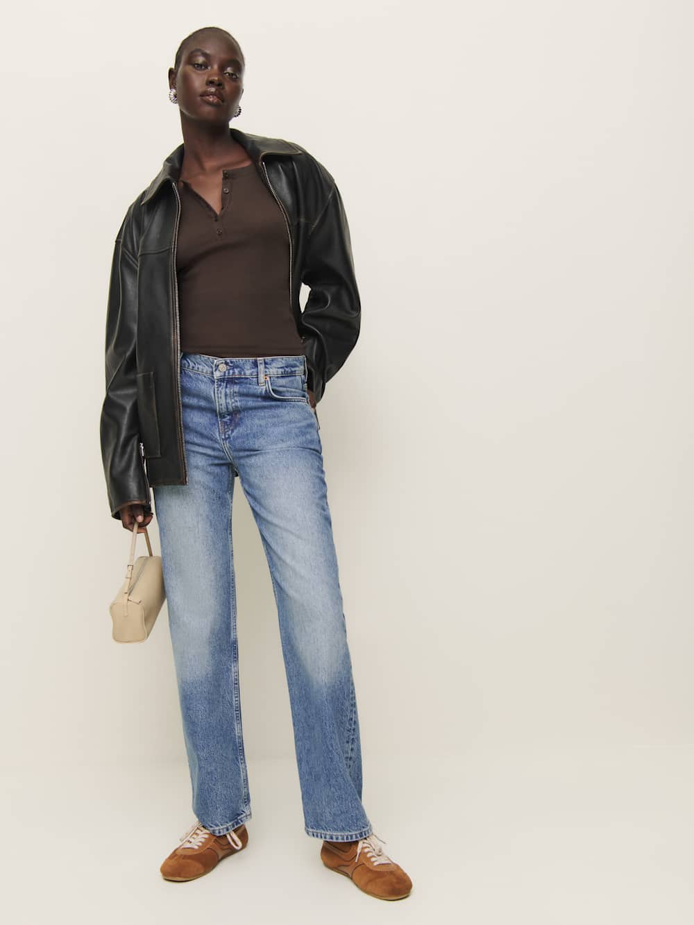 Jayden Long Sleeve Henley Tee - Mole