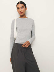 Ezra Slim Fit Long Sleeve - Heather Grey
